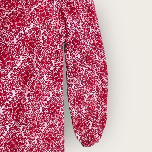 Boden Puff Sleeve Red and White Mini Dress Size 14 - Picture 7 of 8