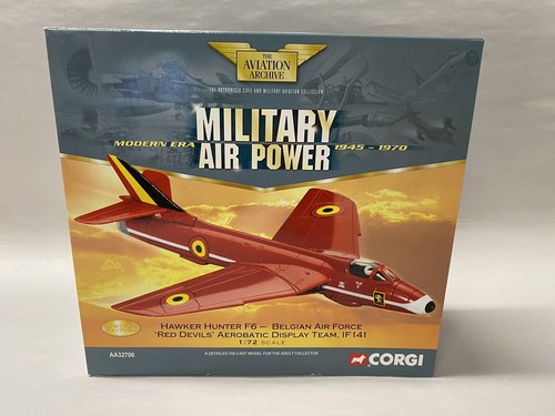 Corgi 1/72 Scale diecast AA32706 Hawker Hunter F6 Red Devils Belgian A/F IF141 - Picture 1 of 2