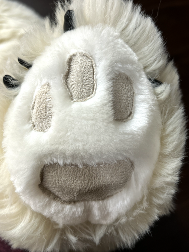 Ditz Designs Polar Bear Plush White Diamond Weighted The Hen House Smokey 48” - Picture 14 of 20