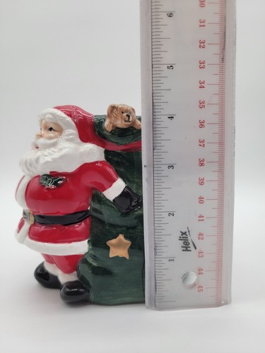 Santa Ceramic Mug Christmas Celebrate the Season Hand Decorated Ceramic Vintage - Picture 7 of 14