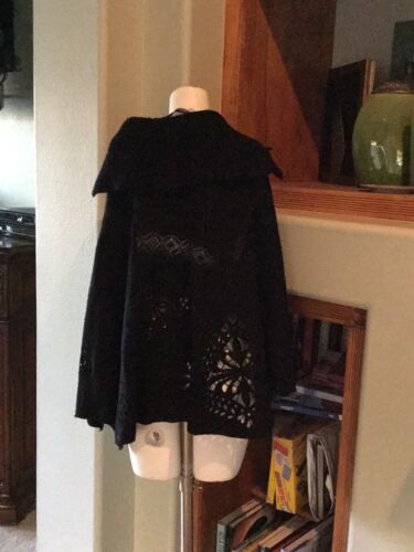 O Wool Petrizia Pepe Cape Black s Poncho xzXIXqr