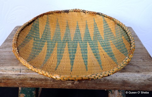 Tutsi Basket Vtg African Rwanda Mid 20th C Tribal Art Wall Table Basket Small - Picture 5 of 10