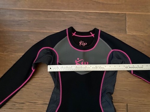 Kutting Weight Long Sleeve Black Gray Pink Sauna Wet Suit Shirt Women Small - Picture 6 of 7