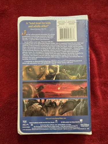 Walt Disney Dinosaur Clamshell 2001 SEALED VHS  - Bild 2 von 8