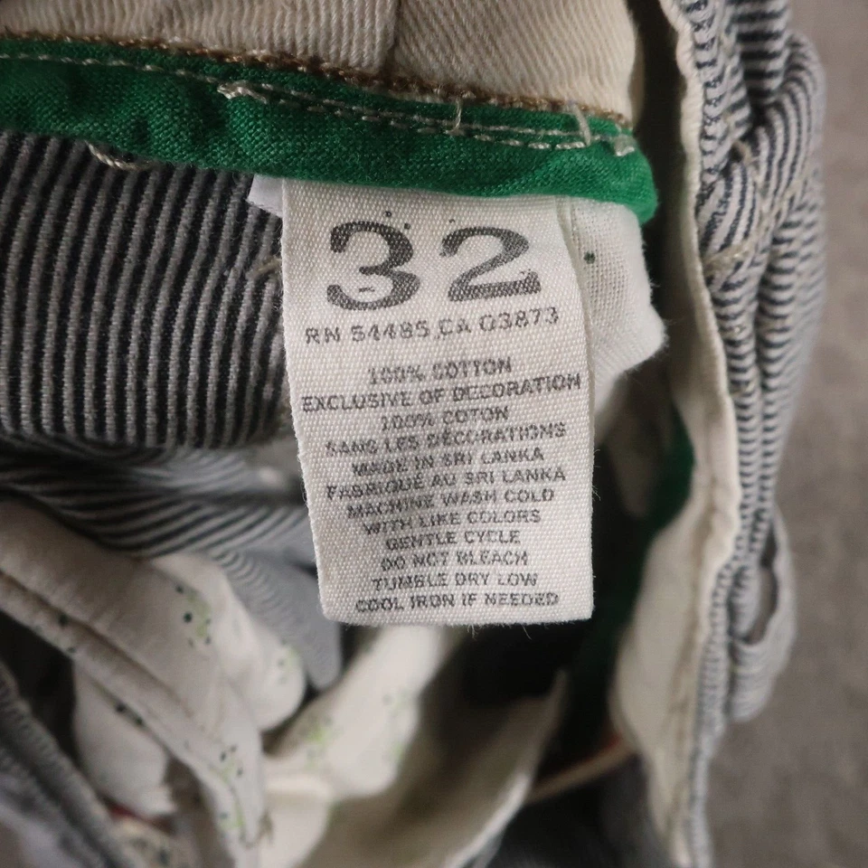 American Eagle 工装短裤男式标签 32 实际 34 黑色白色条纹长内缝 — 第 4/4 张图片