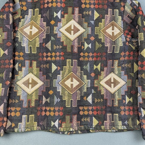 New Identity Blazer Jacket Womens L Southwestern Aztec Woven Tapestry Boho VTG* - Picture 12 of 16