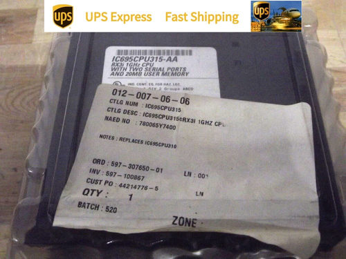 IC695CPU315 GE FANUC IC695CPU315 AA New Spot Goods Fedex/DHL/UPS Shipping HTZ1 - Picture 2 of 7