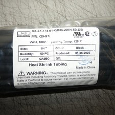 Pack of 50 Qualtek Electronics Black Heat Shrink Tubing