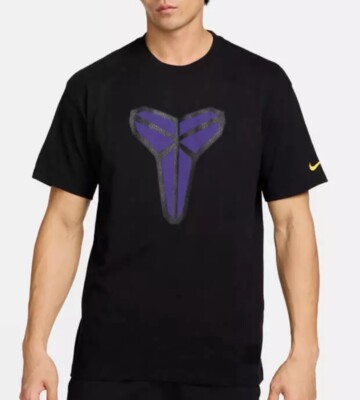 XL Nike Kobe Basketball Short Sleeve Loose Fit Men Black T