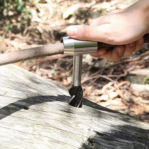 NEW Manual Hand Auger Wrench Tool Outdoor Survival Wood Drill Kit for Bushcraft - Bild 4 von 12