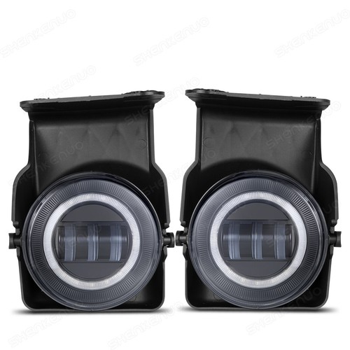 For 2003 2004 2005 2006 GMC SIERRA 1500 2500 3500 LED Fog Lights White Halo DRL - Picture 16 of 17