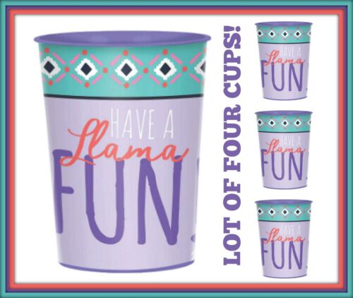 Designware 16oz Party Cups ❤️ Lot of Four ❤️ Plastic Favor Stadium Keepsake Cup - Picture 117 of 207