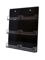 Business Card Holders Black 6 Slot Display Wall Mount Hanging Clear Pockets Business Card Holders Black 6 Slot Display Wall Mount Hanging Clear Pockets