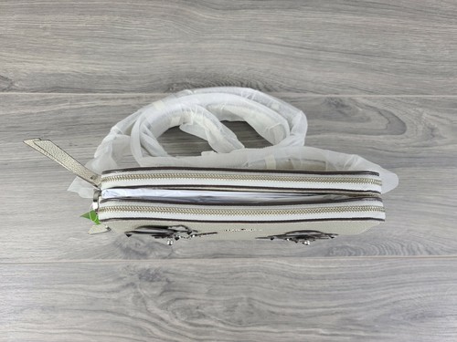 Kate Spade Crossbody Larchmont Avenue Floral Applique Leather Camera Bag Silver - Picture 6 of 8