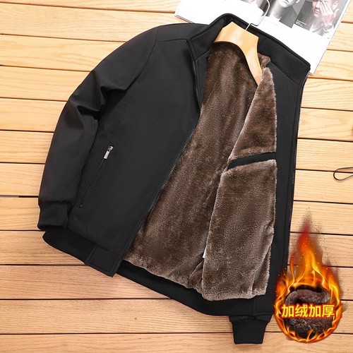 Men Winter Warm Thick Fleece Coat Zip Up Outwear Outdoor Casual Fashion Jacket - Imagen 13 de 14