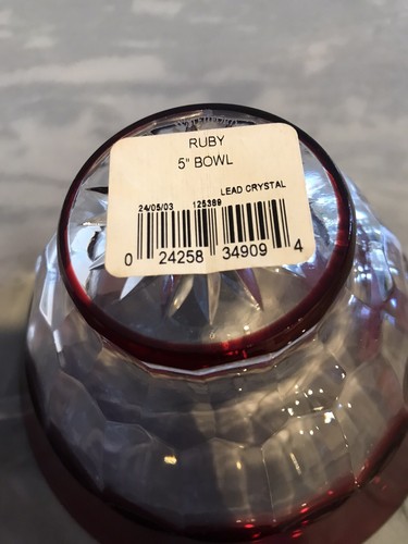 Waterford Crystal SIMPLY RED 5" Bowl, NIB - Picture 3 of 7