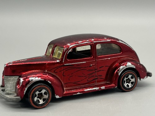 Hot Wheels ‘40 Ford 2-Door 1962 Thailand Redline Red With Flames - Picture 2 of 10