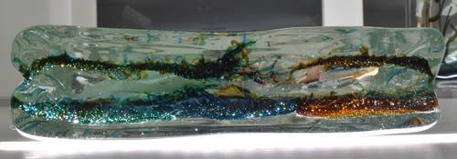 Vintage Murano Glass Fish Block Aquarium Barbini For Cenedese Italy 7 1/4" Wide - Picture 10 of 14