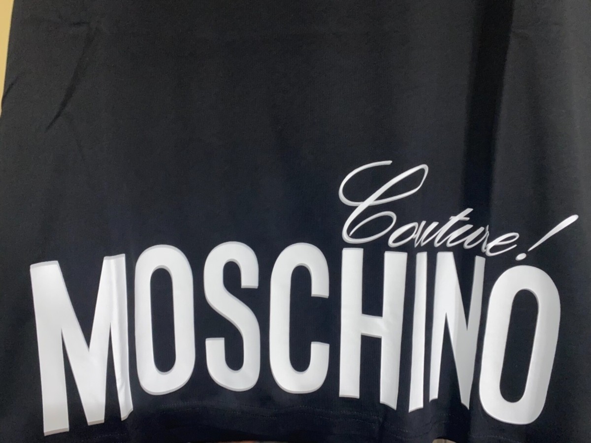 Tシャツ・カットソー MOSCHINO COUTURE Men T-shirt Black 07160241 1555 NWT MENS MOSCHINO COUTURE MILAN T-SHIRT BLACK | eBay