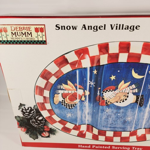 GROSSES SAKURA SNOW ANGEL VILLAGE 17 1/2" SERVIERTABLETT GETEILT RELISH DESSERTSCHALE - Bild 2 von 8