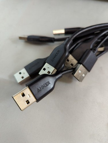 Lote de 10 anclajes 1 pie | 3 pies | 6 pies cable USB a micro USB - NEGRO/GRIS - Imagen 7 de 21