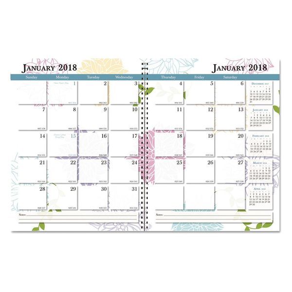 House Of Doolittle 2018 Calendar Planner Monthly Whimsical Floral