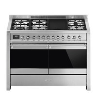 Smeg Opera 120cm Dual Fuel Range Cooker with Electric Griddle - Stainless  A4-81
