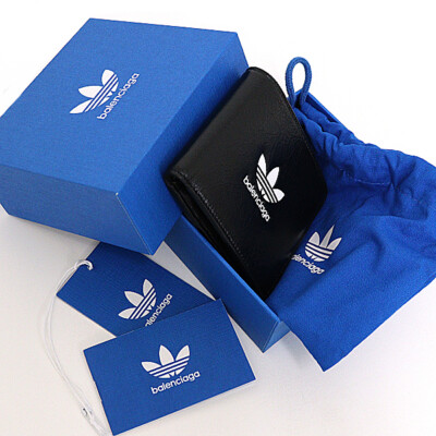 BALENCIAGA Wallet Adidas collaboration 721898 Leather Men