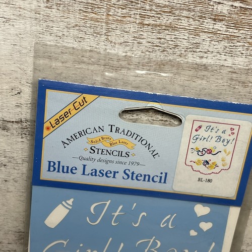 Stencil tradizionali americani vintage anni 90 è a... Stencil ragazzo blu taglio laser nuovo - Foto 3 di 16