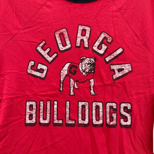Camisa Georgia Bulldogs Mujer Pequeña Roja '47 Marca NCAA College UGA Timbre Nueva - Imagen 6 de 13
