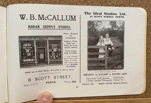 VINTAGE 1915 SCOTTISH CITY PERTH QUALITY PHOTO BOOK TOURISM GREAT OLD ADVERTS!!! - Picture 15 of 18