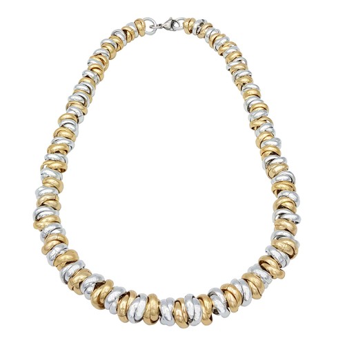 Collana donna nodini intrecciati stile dodo fatto a mano in alluminio 10 mm - Foto 5 di 8