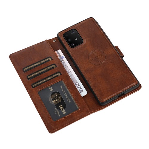 Custodia portafoglio rimovibile card pelle flip cover per Samsung Galaxy S10/Note10 Lite - Foto 20 di 38