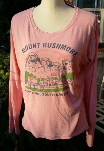 VTG MT RUSHMORE SOUVENIR T SHIRT Retro 50s 60s Travel Motel SD. SOFT. AE. CAMPY. - Picture 3 of 6