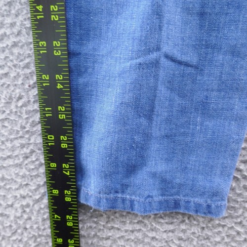 Ralph Lauren Jeans Co Womens Vintage Linen Pants 2 Petite Blue Tapered NEW - Picture 14 of 16