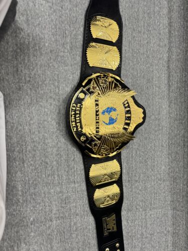 Winged Eagle Championship Wrestling Replica Title Belt 4mm Zinc - Picture 4 of 14