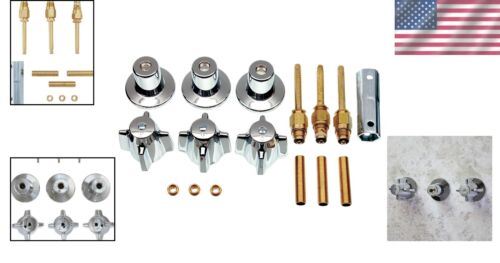 Central Brass 3-Handle Bathtub Trim Kit in Chrome - Includes Installation Wrench - Picture 2 of 9