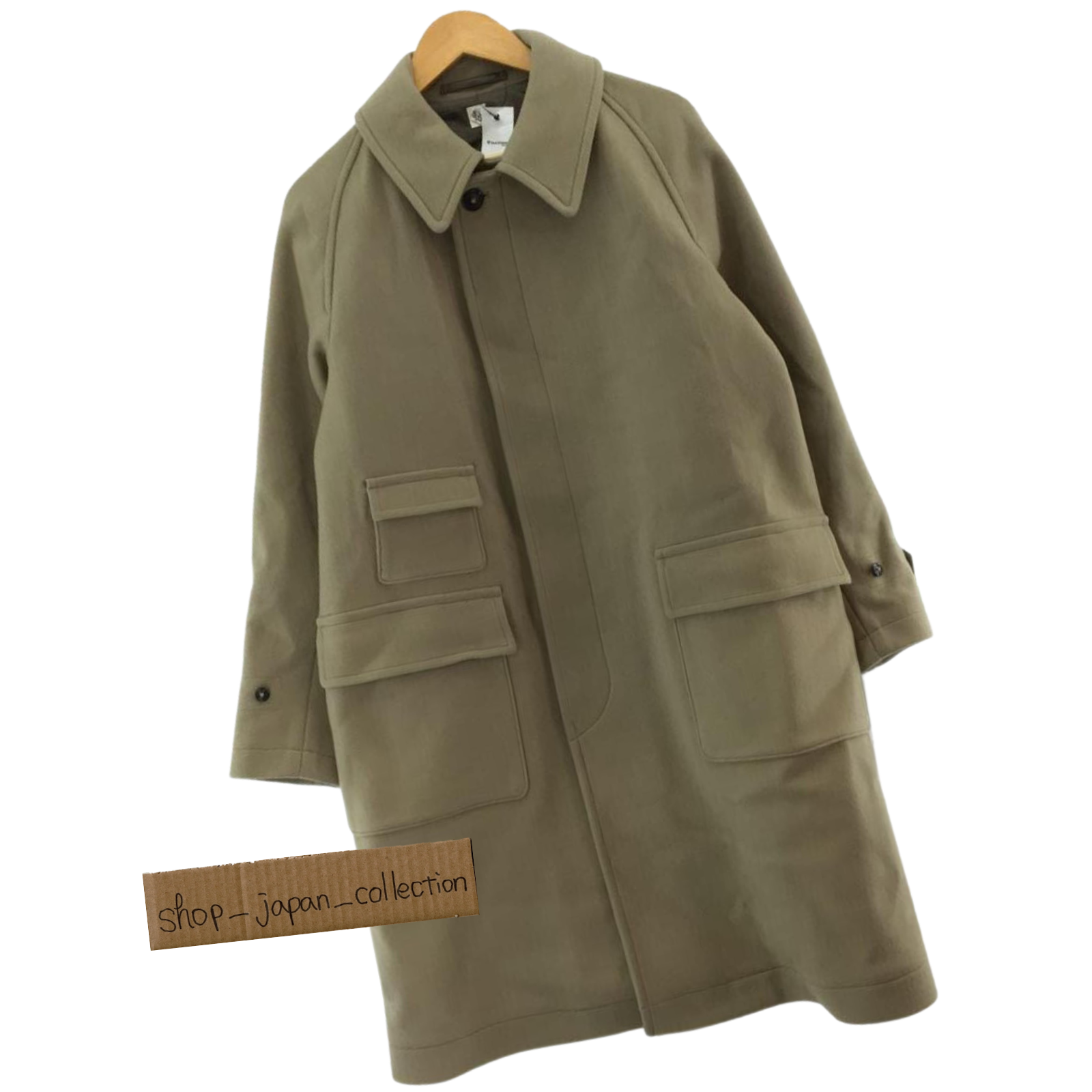 Kaptain Sunshine Men's Traveller Coat 100% Wool Beige Size 38 L102cm W61cm  UESD