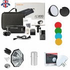 Wielka Brytania Godox 2.4 TTL HSS Dwie głowice AD200 Lampa błyskowa + AD-S2 + AD-S11 + AD-S15 + Zestaw AD-S17