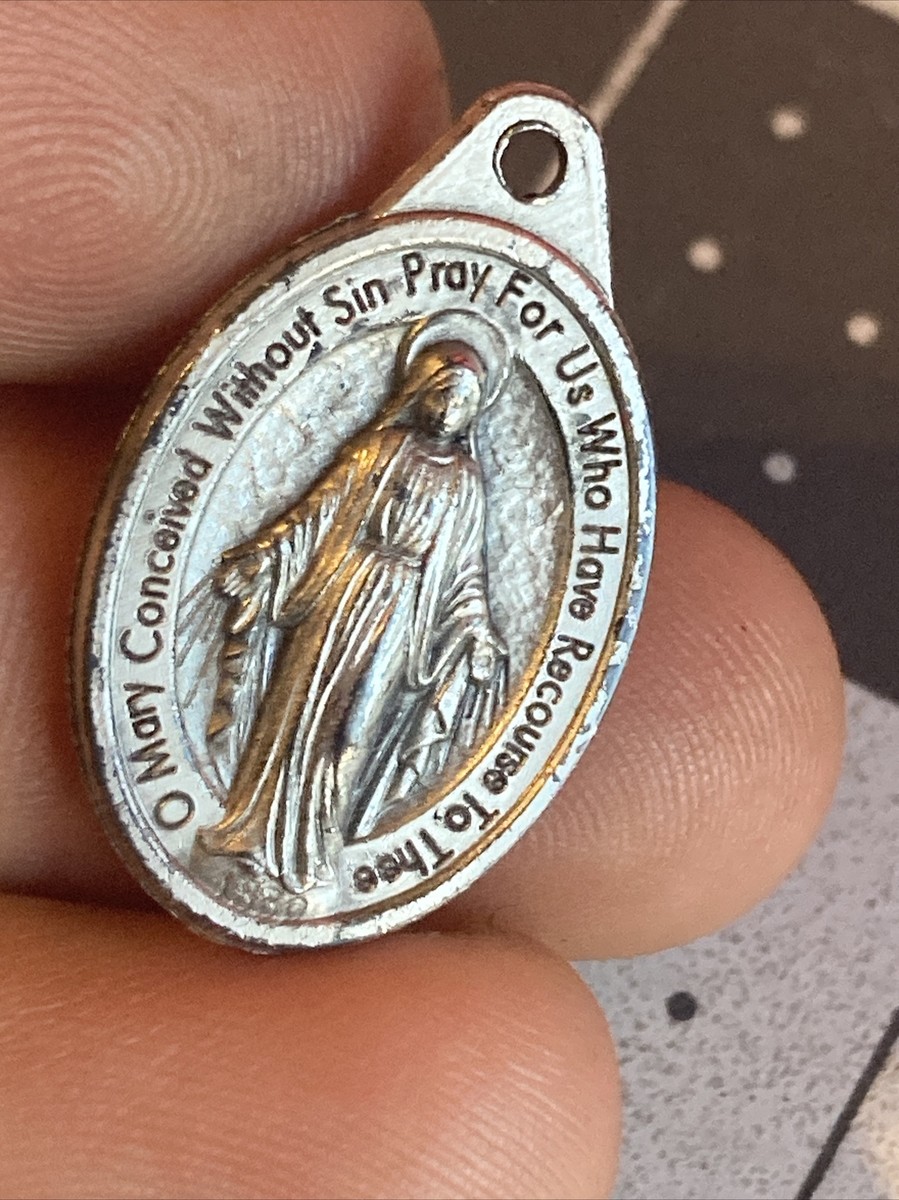 Vintage O Mary Conceived Without Sin Pendant Made in Italy | eBay