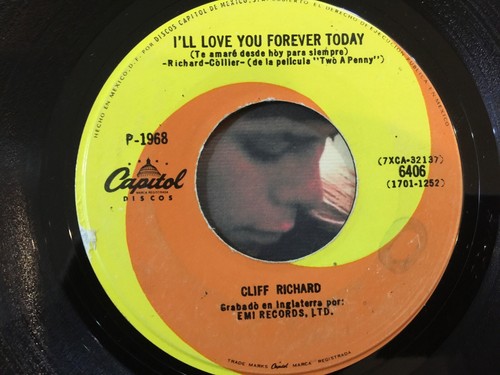 CLIFF RICHARD I'll Love You Forever Today 1968 MEXICO 7" 45 Pop Rock - Picture 4 of 5