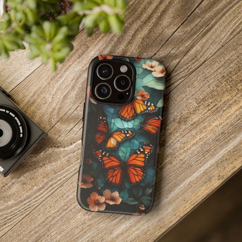 Monarch Butterfly Stained Glass - Phone Ink Cover Case for iPhone, Galaxy, Pixel - 第 9/281 張圖片