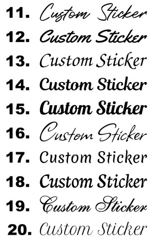 Gold Neo Hologram Chrome Custom Text Slogans Names Stickers Decals Fonts 11-20 - Picture 11 of 16