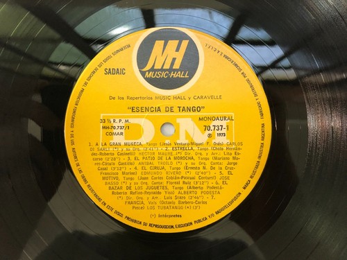Esencia De Tango - Vinyl - Music Hall - 33RPM - 12" - Near Mint! - Picture 5 of 7