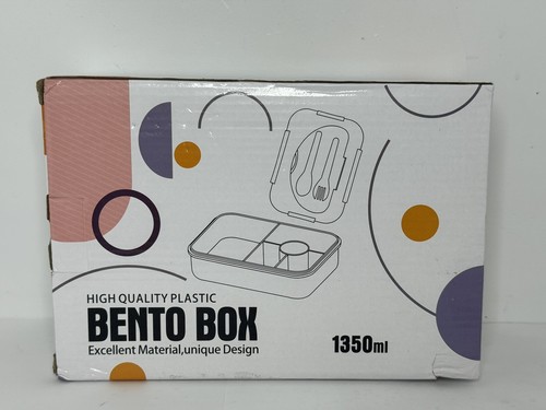 Bento, Fiambrera Infantil Capacidad 1350ml, Tenedor y Cuchara,5 Compartimentos - Imagen 4 de 6