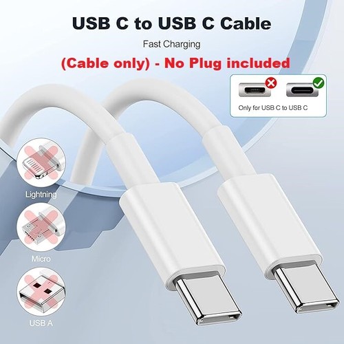For Apple iPhone 15 15PRO 15PROMAX Fast Charger USB-C Cable USB-C Mains Plug - Picture 5 of 7