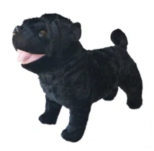 ADORE 12" Rascal the Pug Dog Stuffed Animal Plush Toy with Farting Sound
