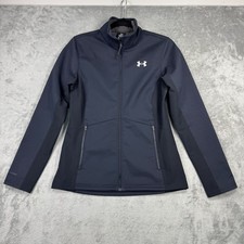 Under Armour Storm Coldgear Infrared Womens S Jacket Navy Zipper Pockets Outdoor