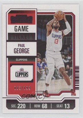 2023-24 Panini Contenders Pink Game Ticket 83/199 Paul George #22 s5j