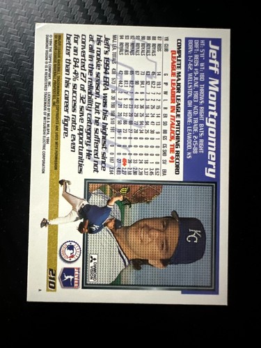 1995 Topps - Jeff Montgomery #210 - Bild 2 von 2